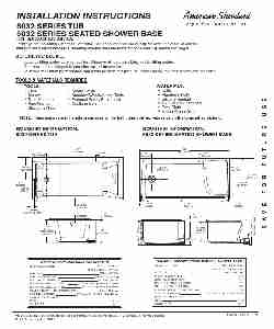 American Standard Bathroom Aids 6032 Series Seated Shower Base-page_pdf